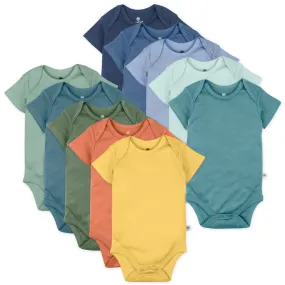 10-Pack Organic Cotton Short Sleeve Bodysuits