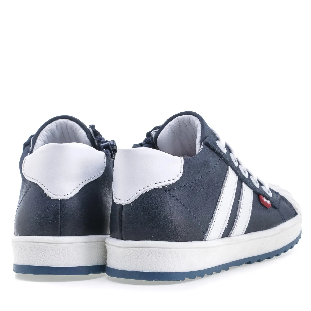 (2627A-26/2628A-26) Emel low trainers with bumper - blue