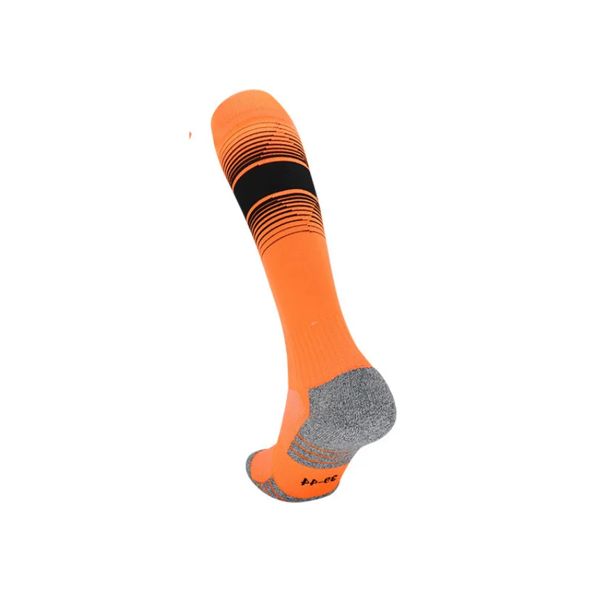 3 Pack Childrens Cushioned Football Socks Orange and Black