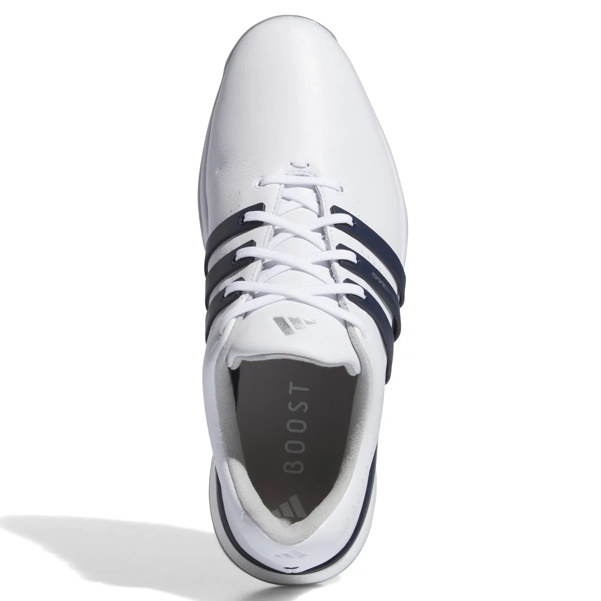 adidas Tour360 24 Boost Golf Shoes - White/Collegiate Navy/Silver