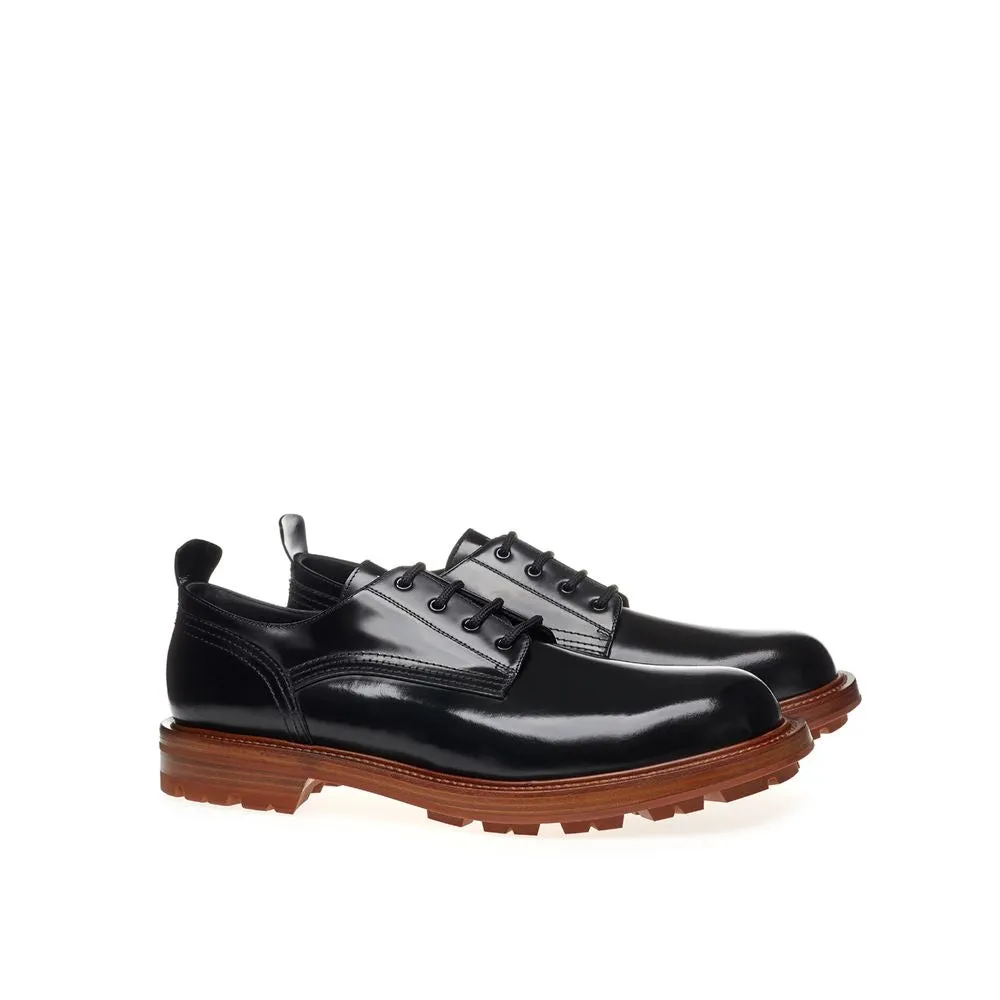 Alexander McQueen Black Leather Men's Casual