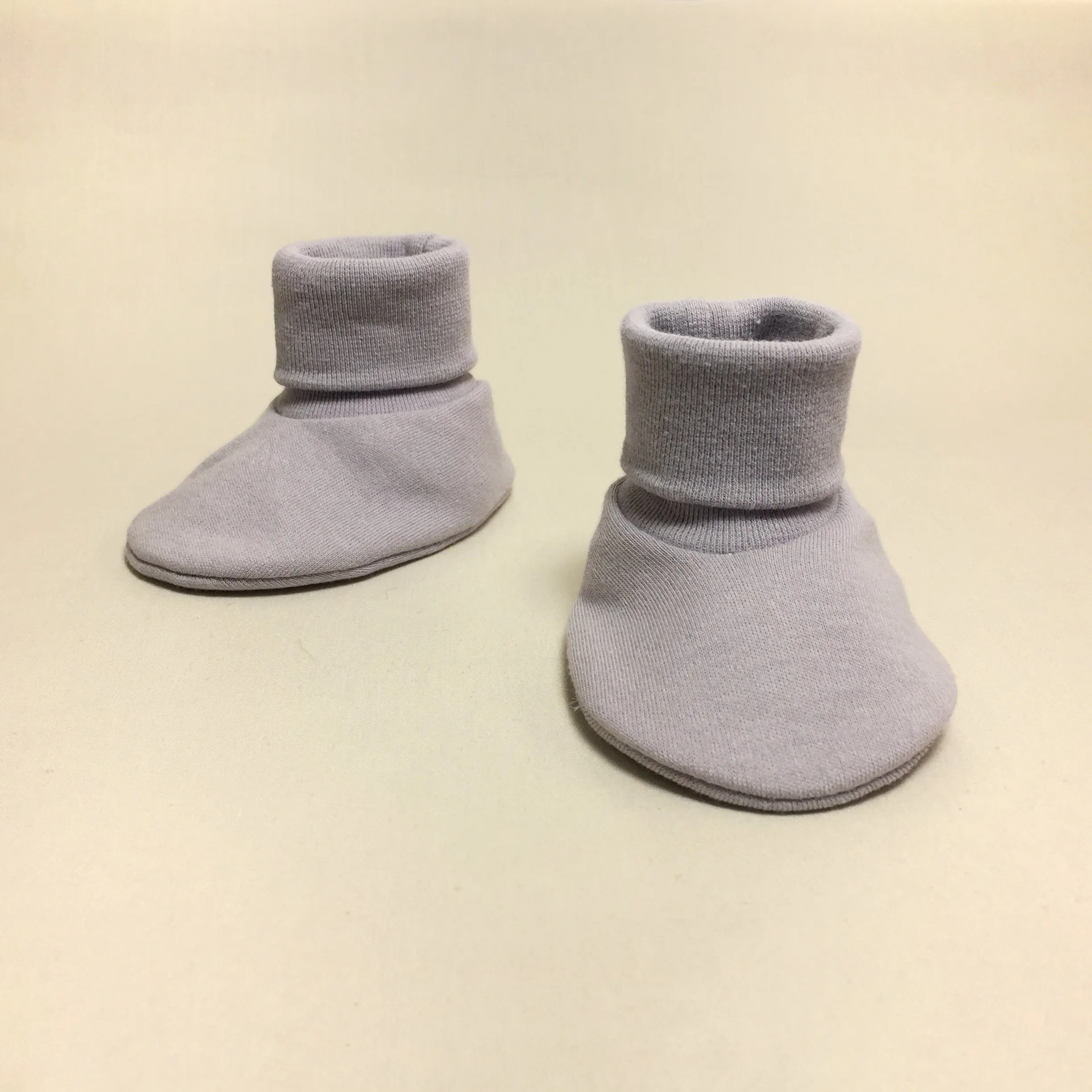 Baby Booties Solid Silver