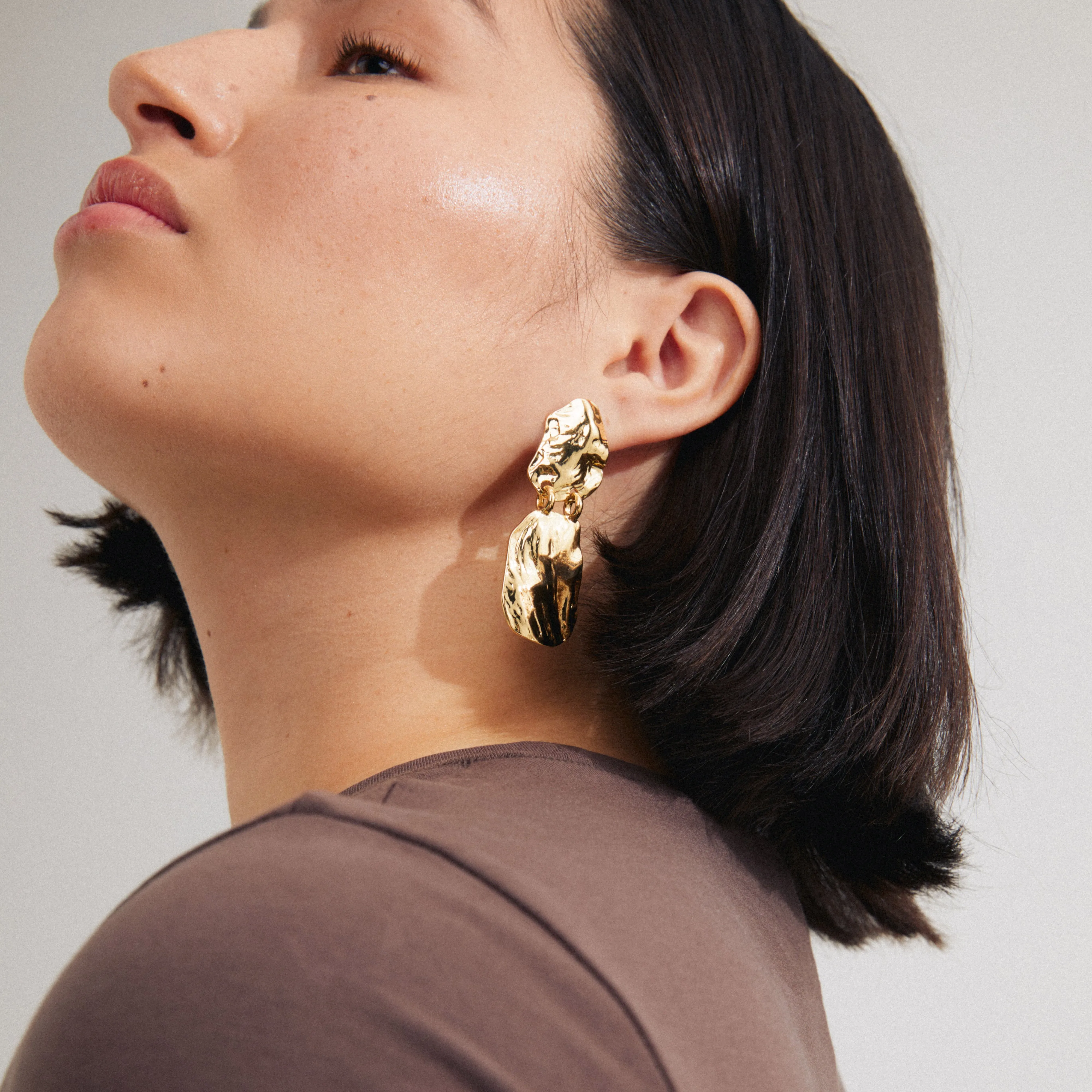 BLOOM recycled earrings gold-plated