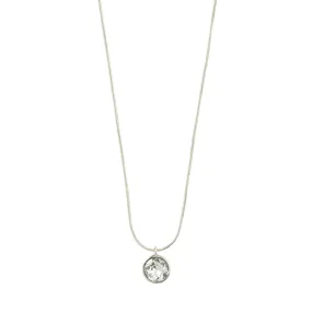 CALLIE recycled crystal pendant necklace silver-plated