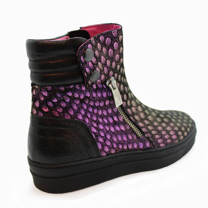 Chat -purple toxic croc ankle boot- Last pairs 38 & 39!