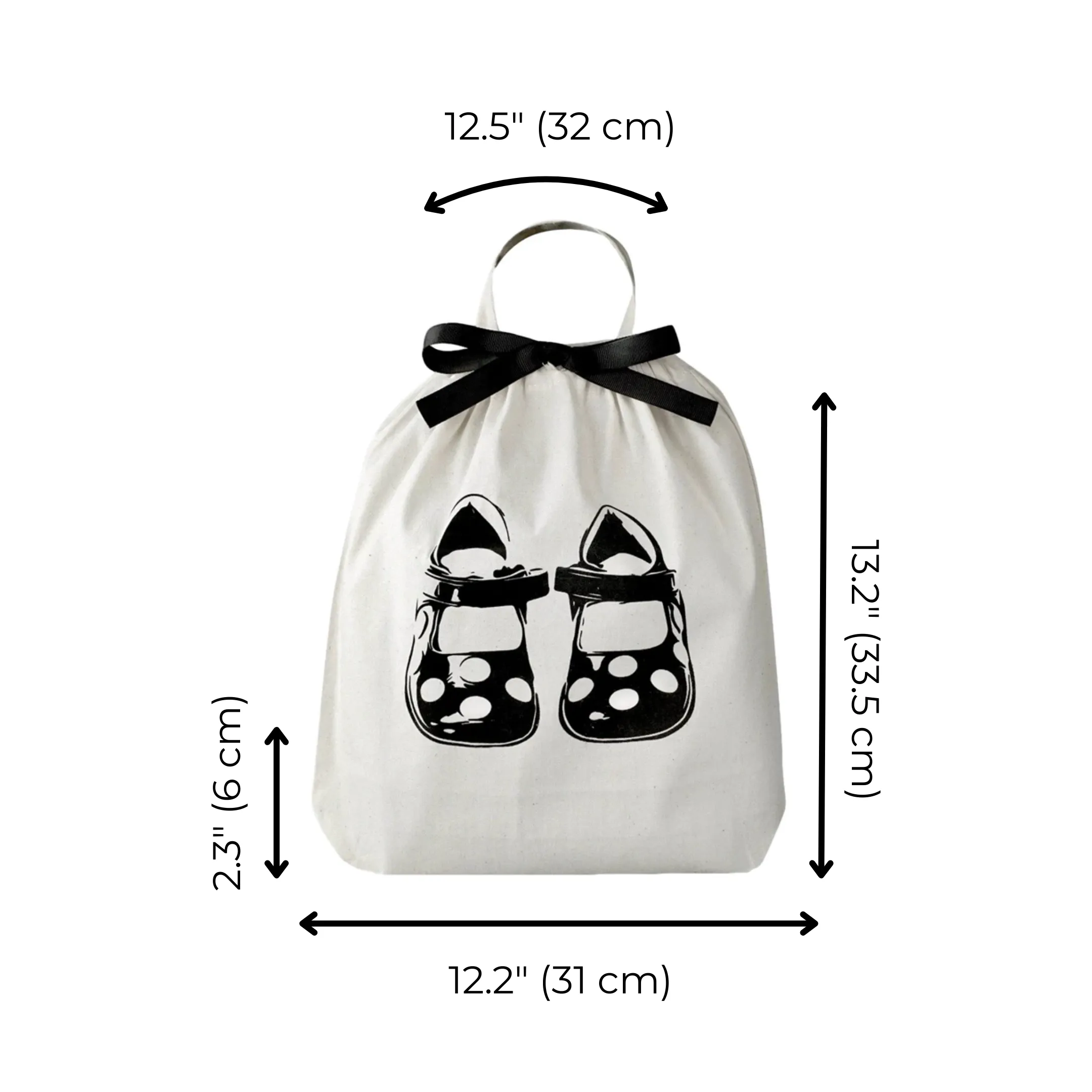 Children Shoe Bag, Cream