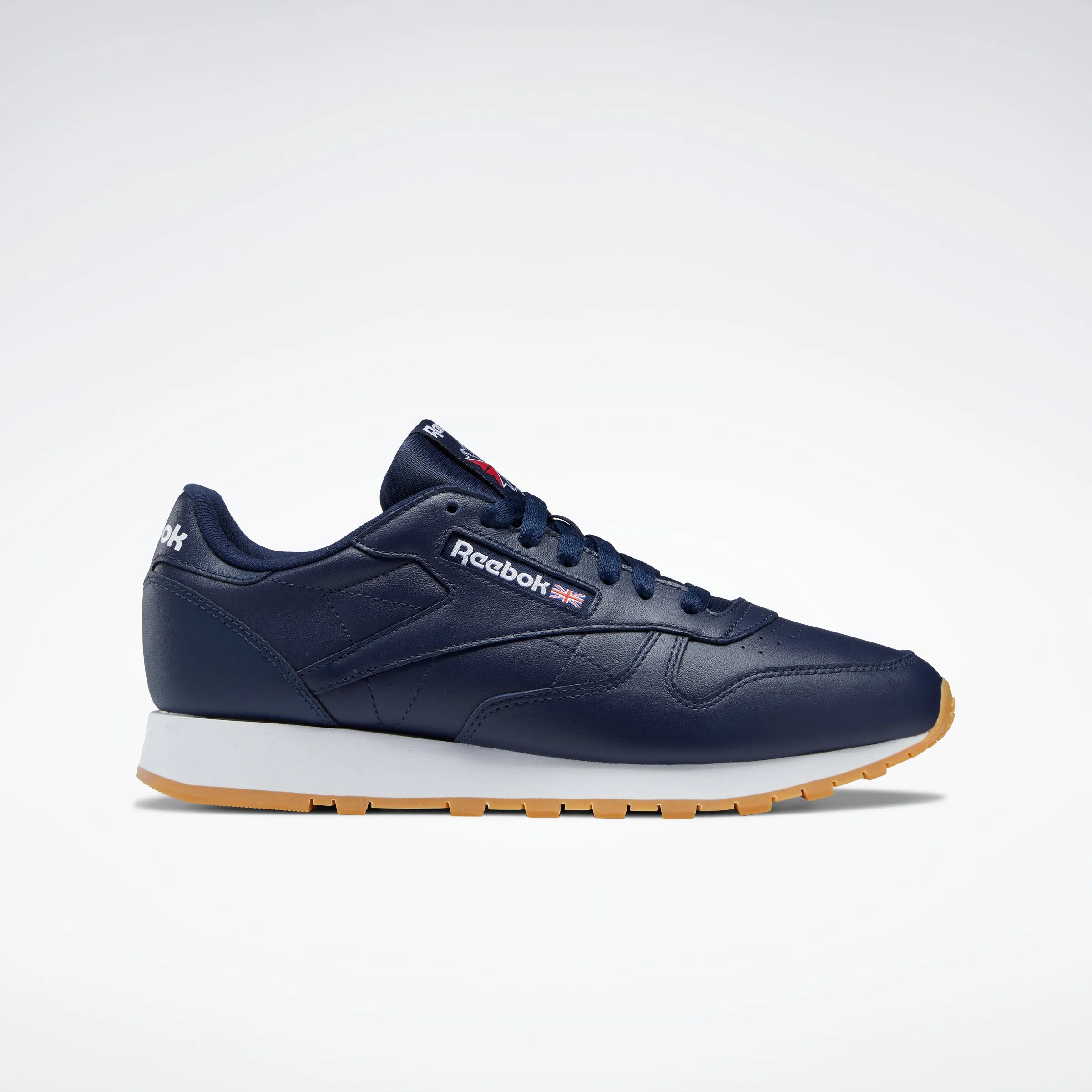 Classic Leather Shoes Vector Navy/White