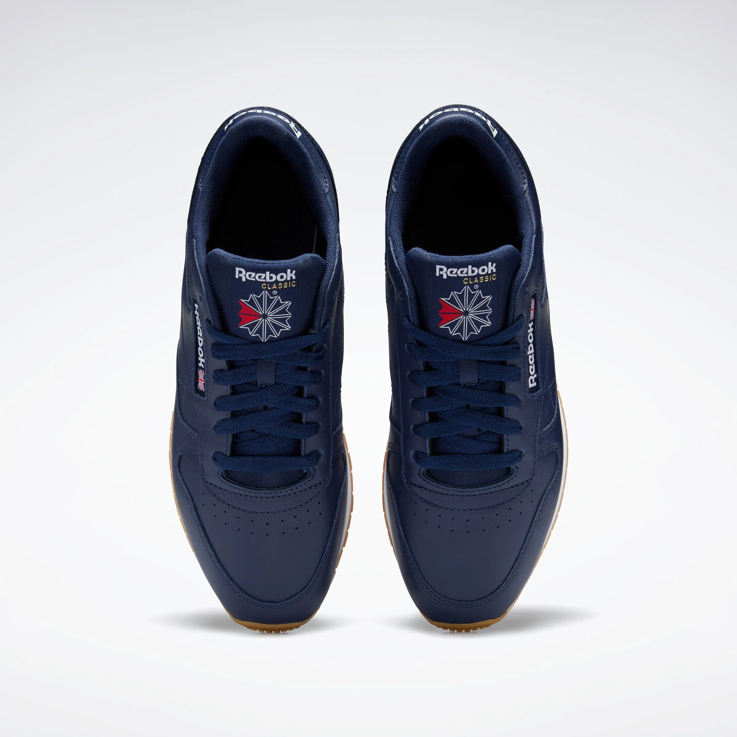 Classic Leather Shoes Vector Navy/White