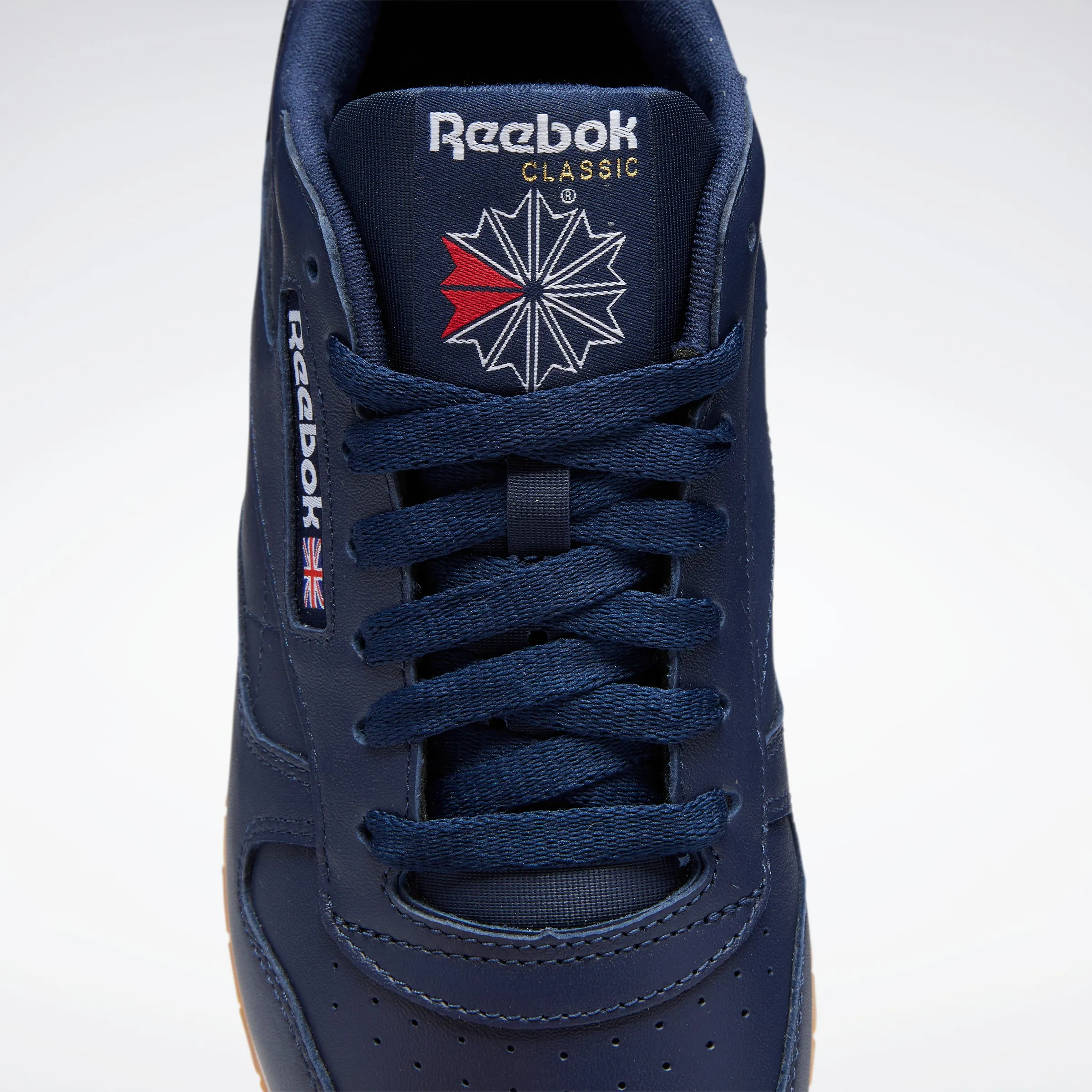 Classic Leather Shoes Vector Navy/White