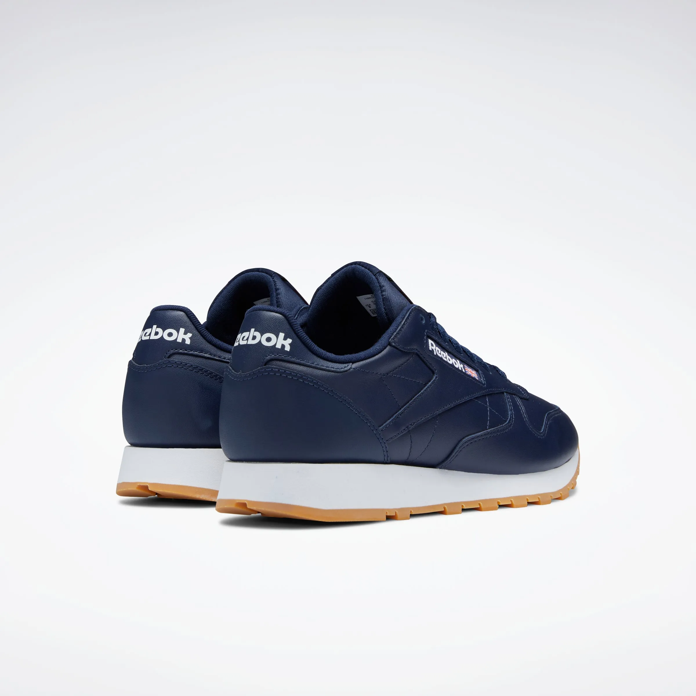 Classic Leather Shoes Vector Navy/White