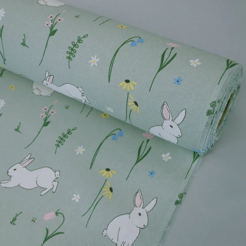 Cotton Furnishing - Green - Watership Down