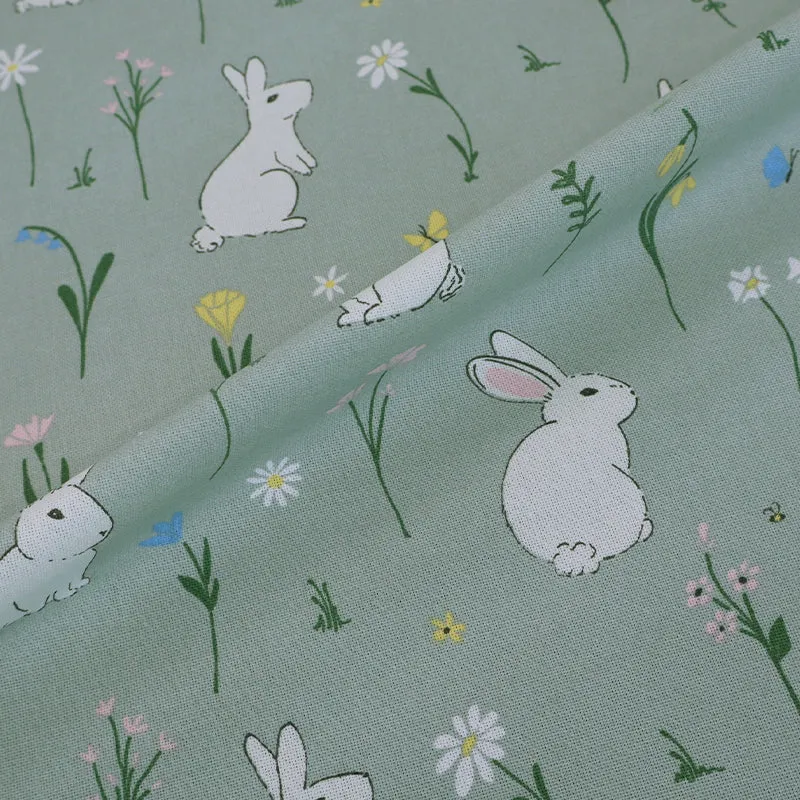 Cotton Furnishing - Green - Watership Down