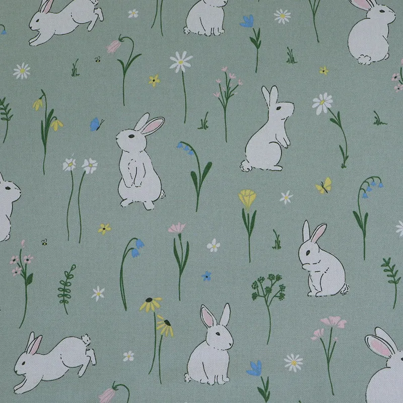 Cotton Furnishing - Green - Watership Down