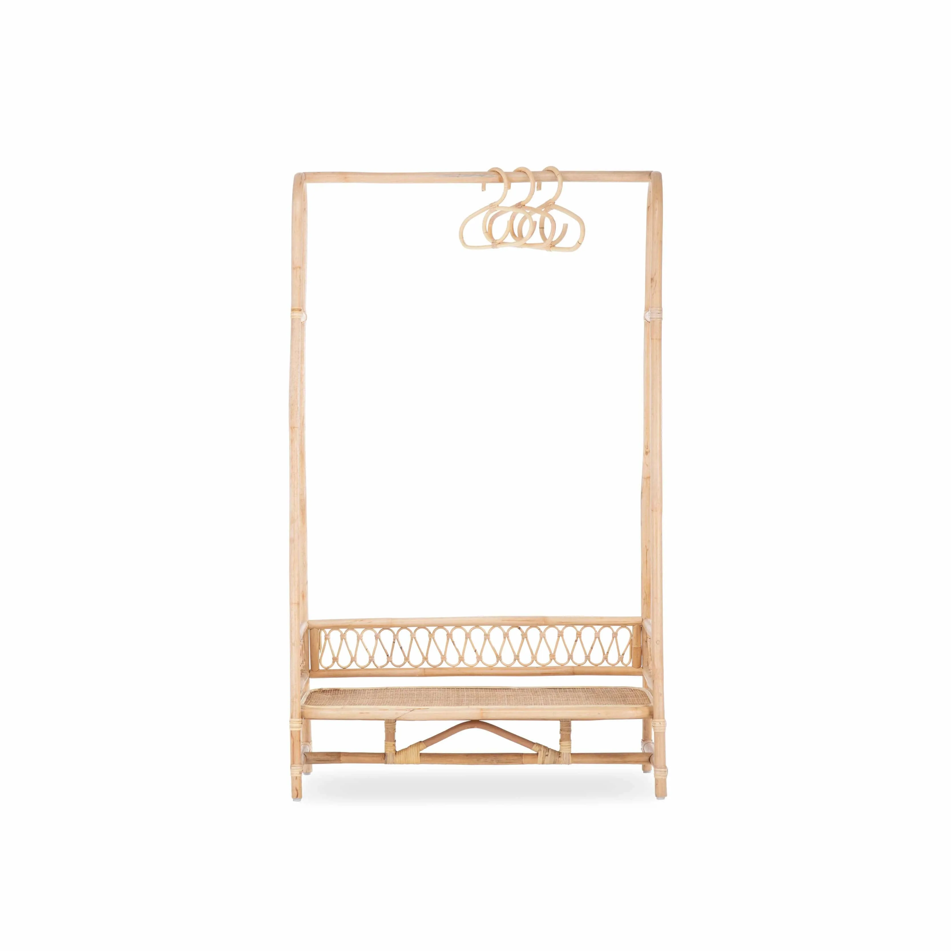 Cuddleco Aria 2pc Clothes Rail & 9 Hangers - Rattan