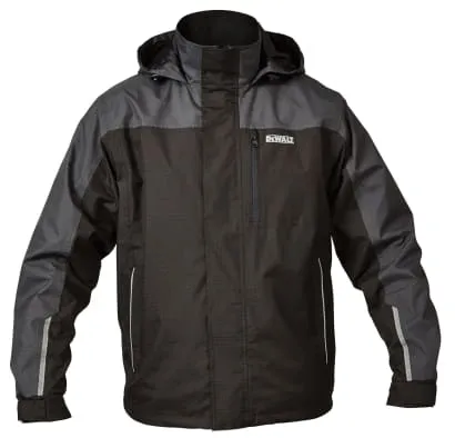 Dewalt Storm Waterproof Rip Stop Work Jacket with Concealed Hood