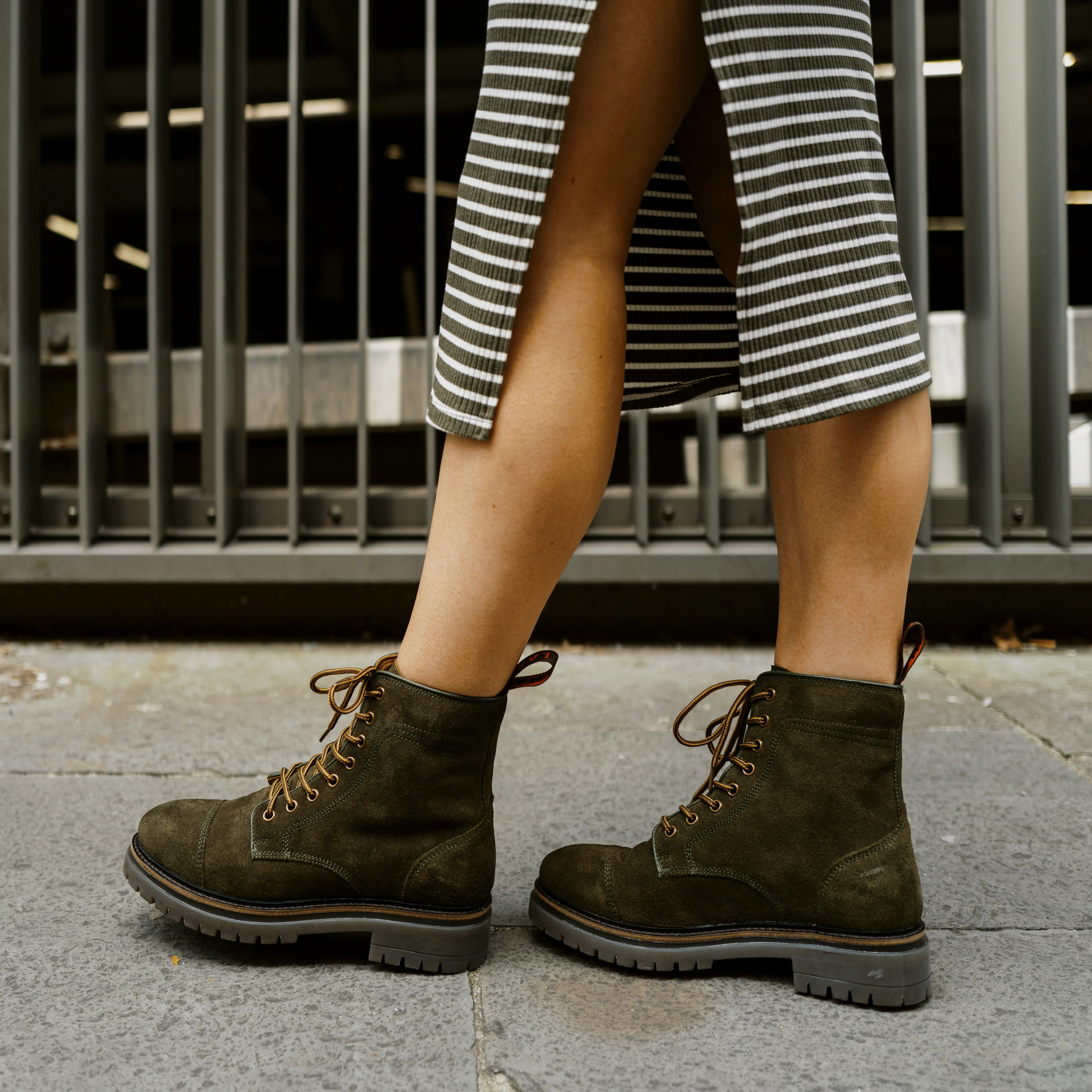 Khaki Suede Dinckley Ankle Boots