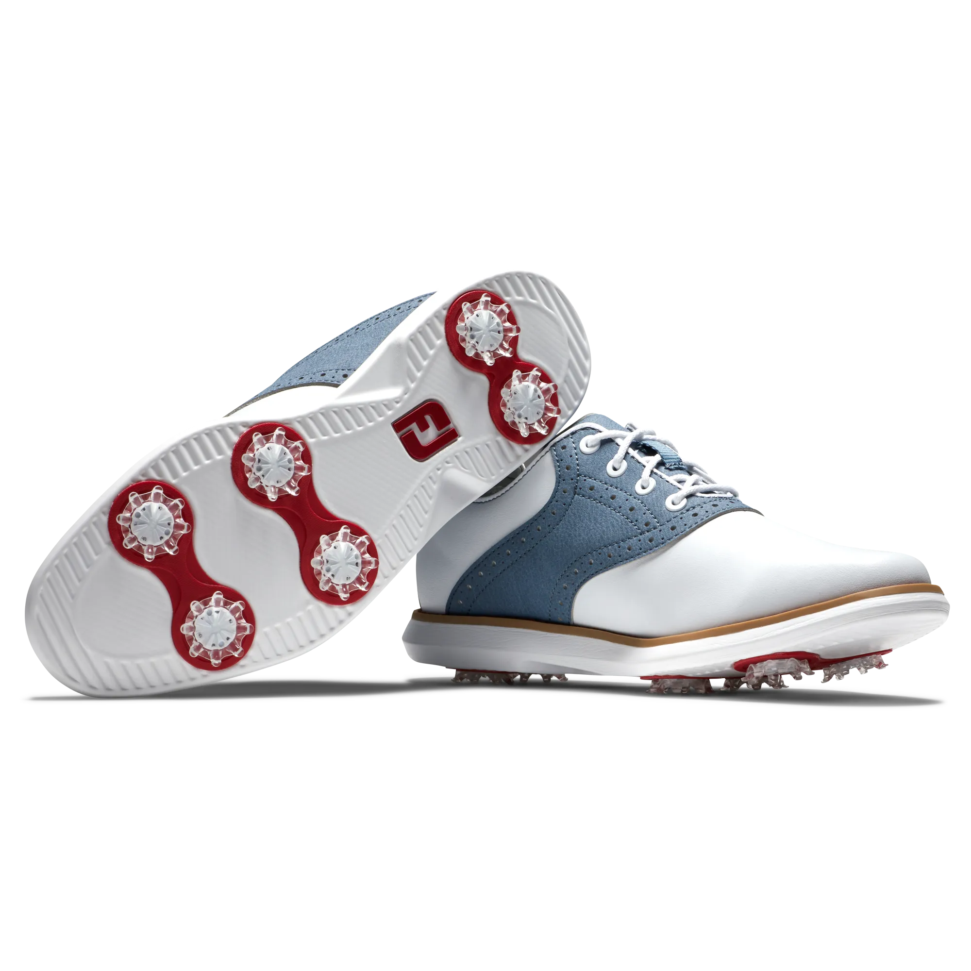 FootJoy Women's Traditions Golf Shoe- White/Blue