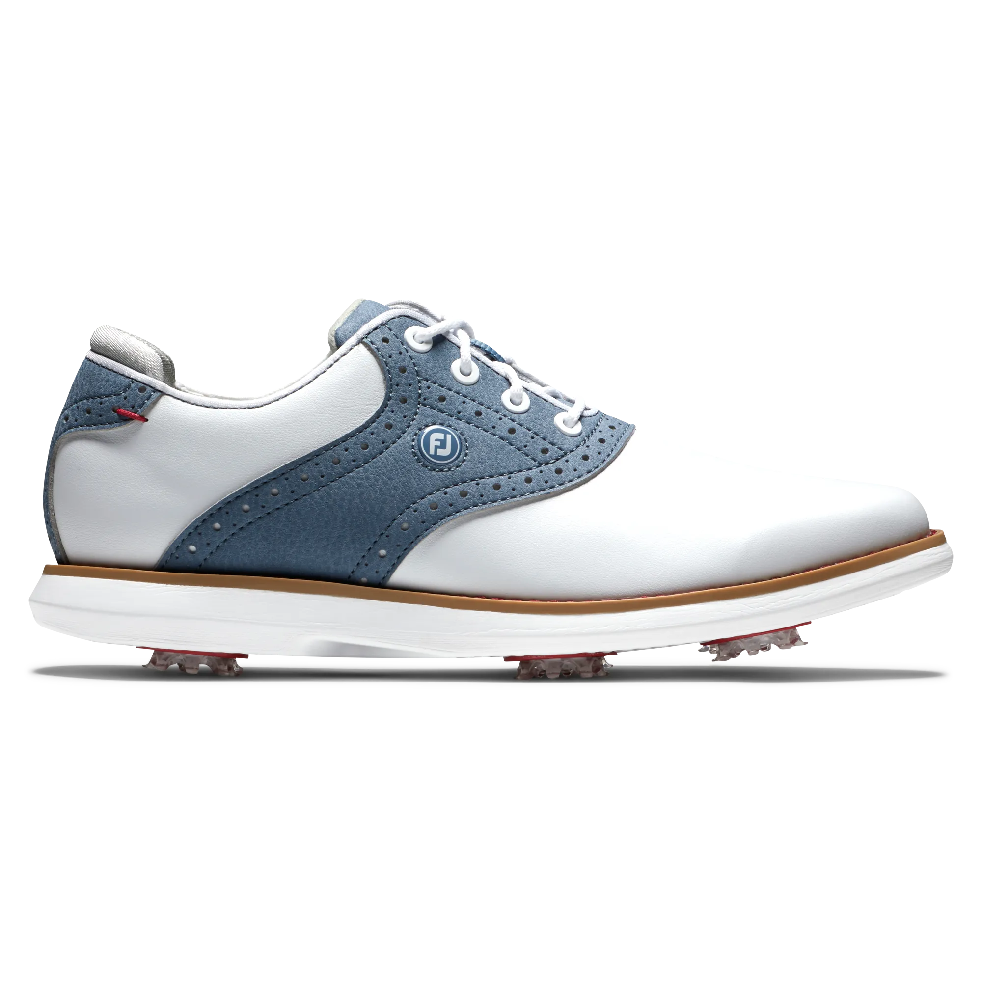 FootJoy Women's Traditions Golf Shoe- White/Blue