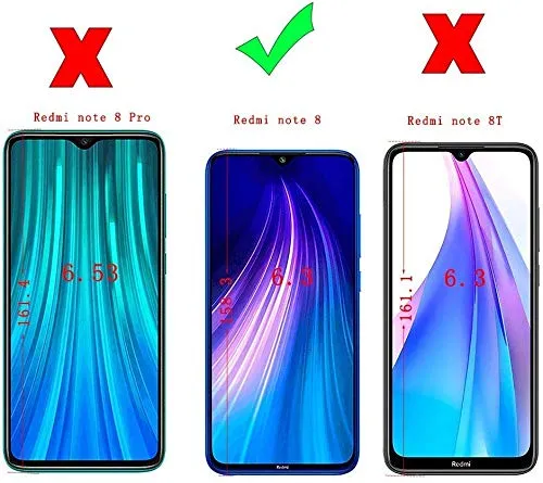 LeYi Xiaomi Redmi Note 8 Case with Tempered Glass Screen Protector(2 Pack),Magnetic Ring Holder [Military Grade] Protective Silicone TPU Shockproof