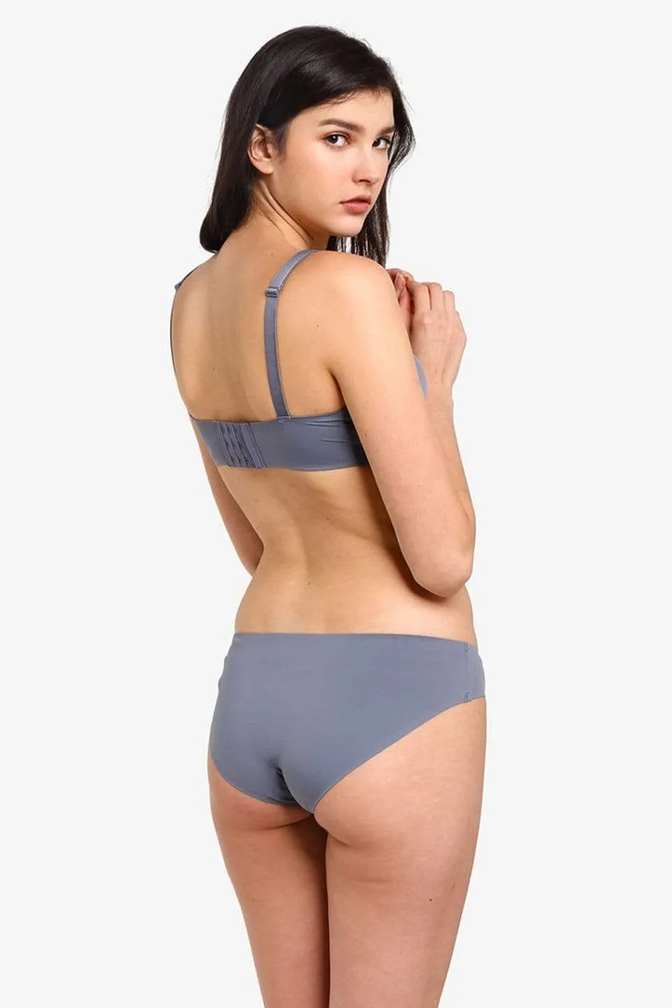 Madelaine Microfibre Low Waist Maternity Panties Grey