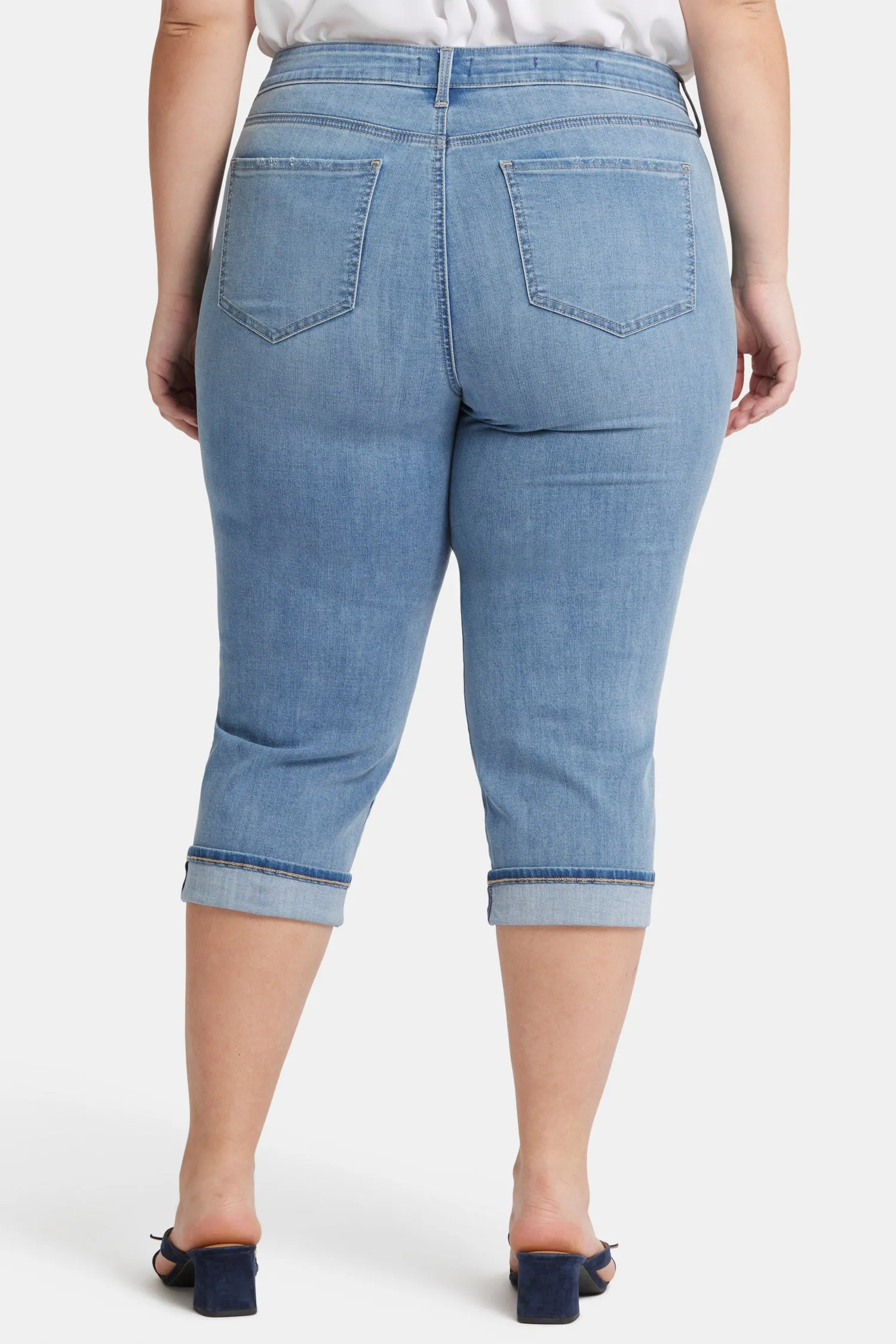 Marilyn Straight Crop Jeans In Plus Size - Lakefront