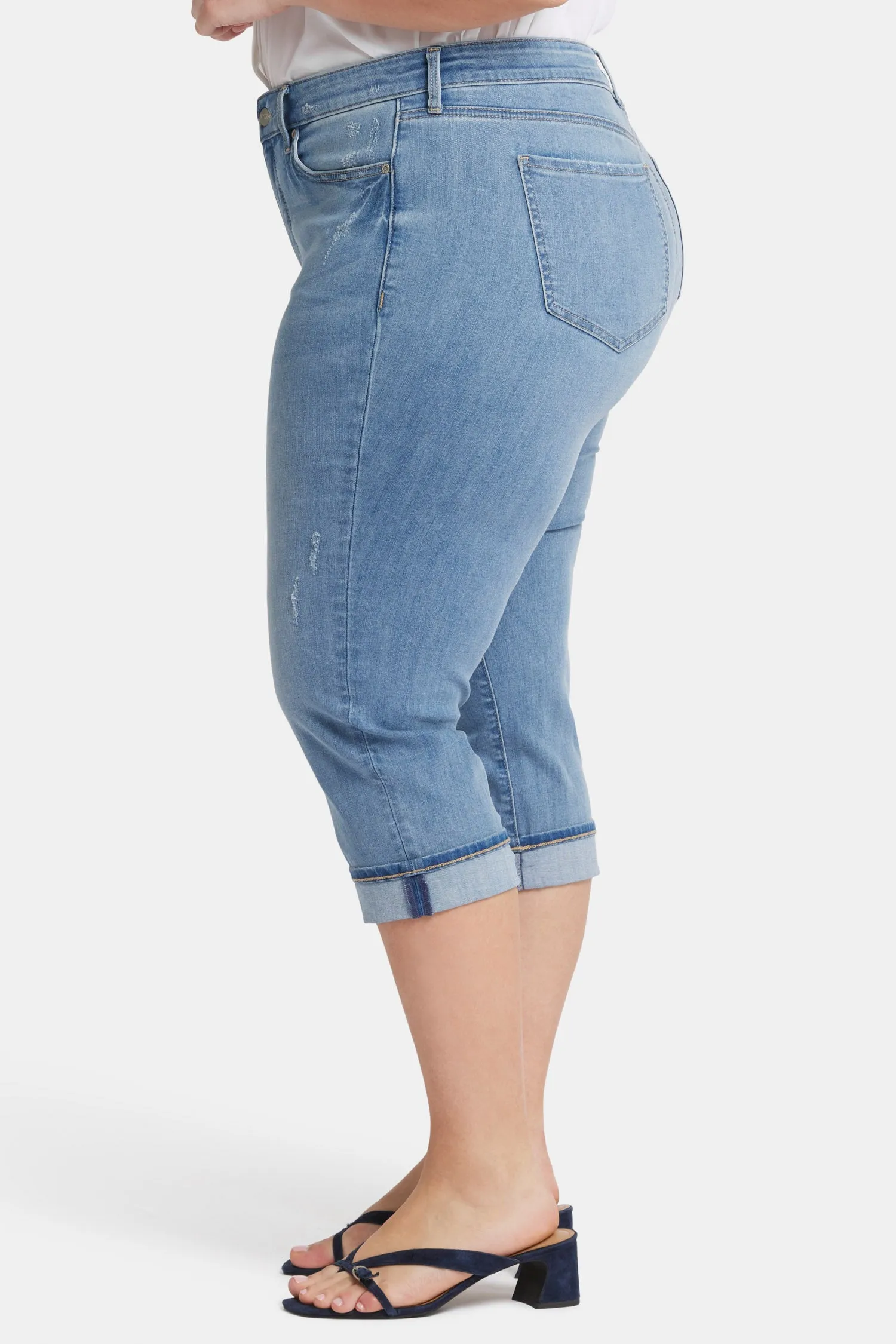 Marilyn Straight Crop Jeans In Plus Size - Lakefront