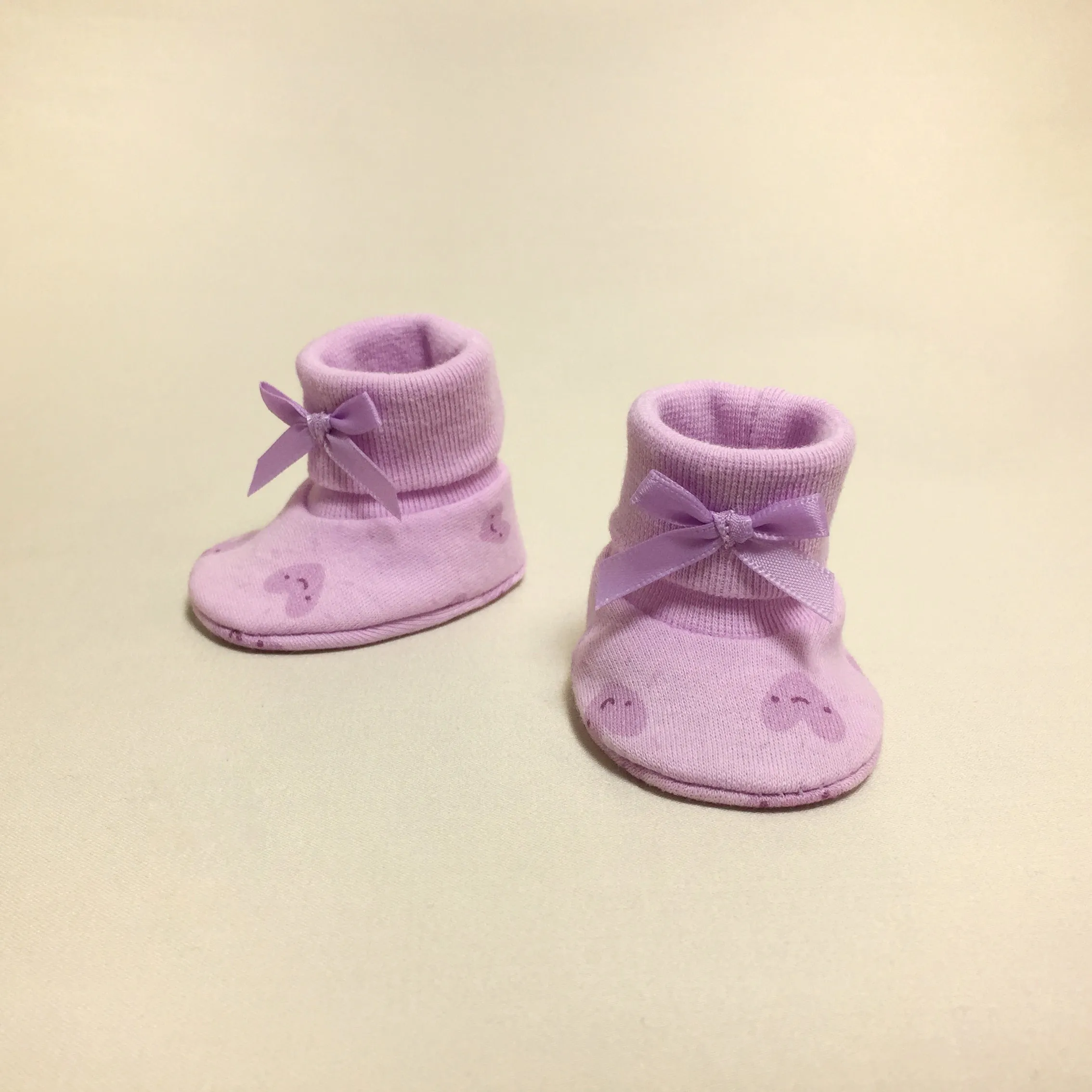 NICU Booties Smile Hearts