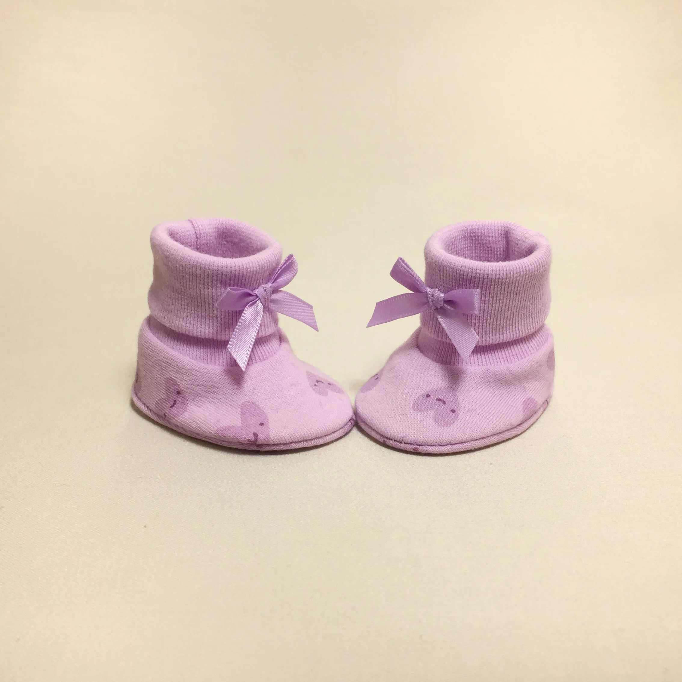 NICU Booties Smile Hearts