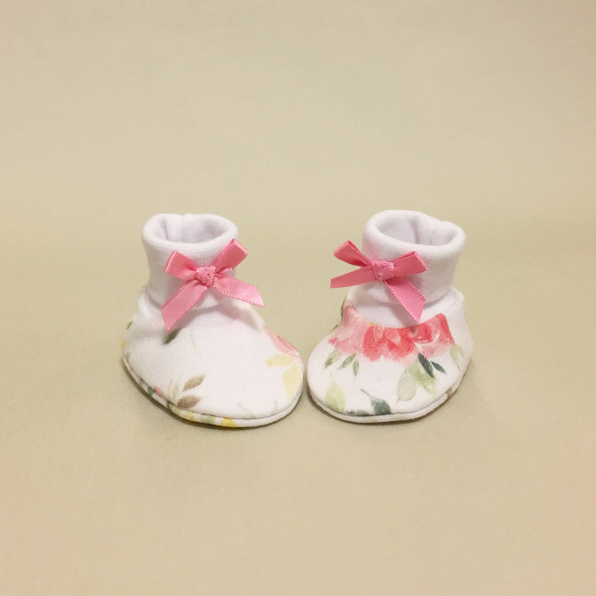 NICU Booties Watercolor Floral