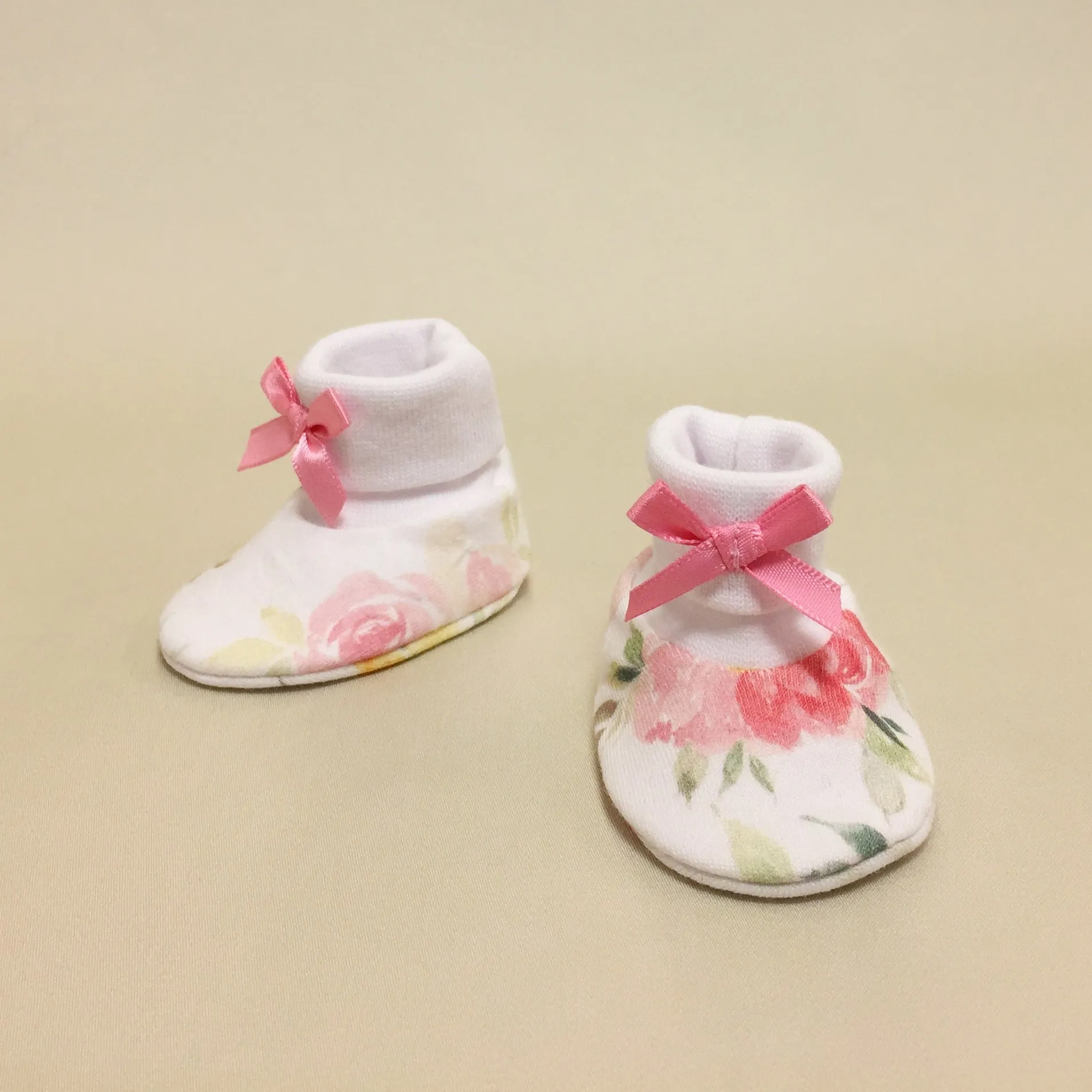 NICU Booties Watercolor Floral