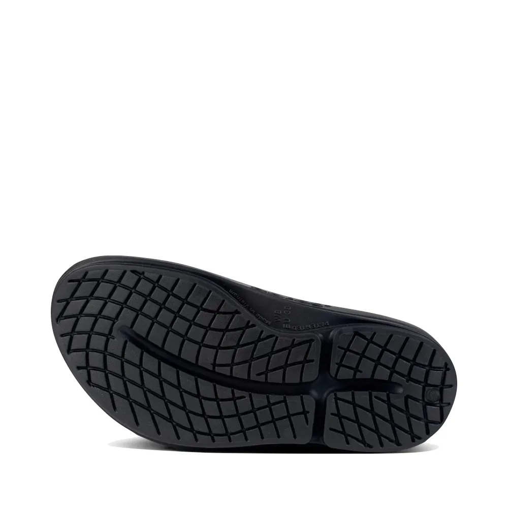 OOfos OOmega OOahh Slide Sandal in Black