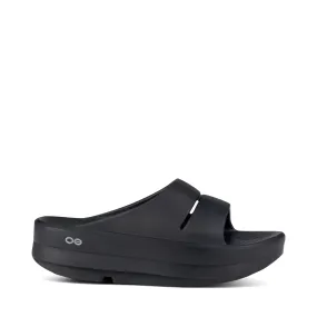 OOfos OOmega OOahh Slide Sandal in Black