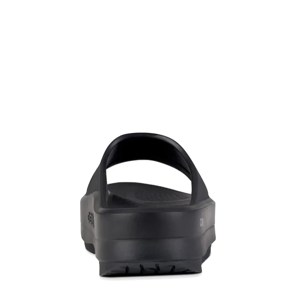 OOfos OOmega OOahh Slide Sandal in Black