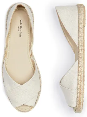 Recycled Espadrille Cross Over Straps