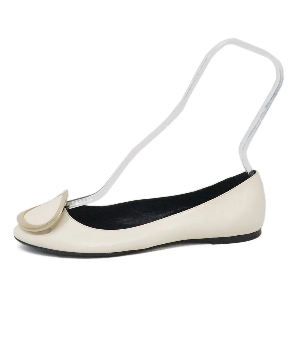 Roger Vivier Ivory Leather Flats sz 7