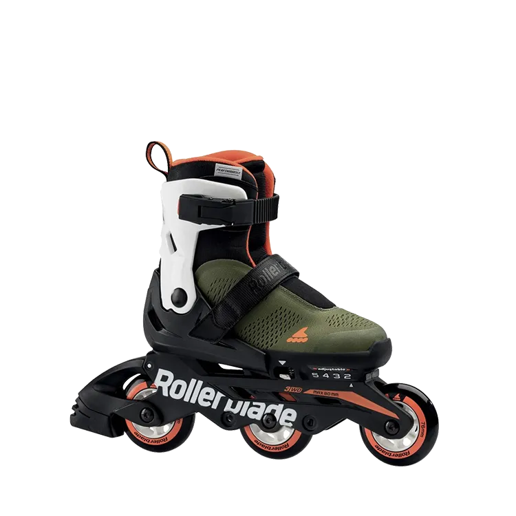 Rollerblade Microblade Free 3WD - Military Green/Orange