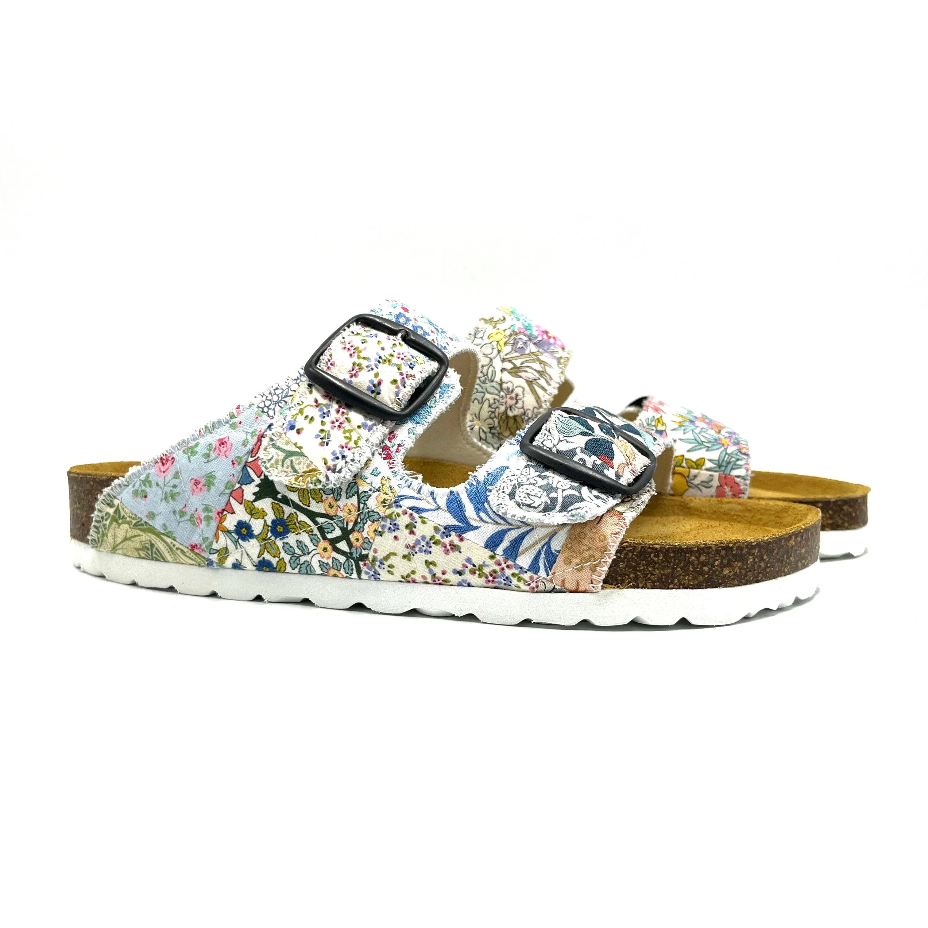 Thora 2-Buckle Sandals | Patchwork Blossom 02 EU38/US8