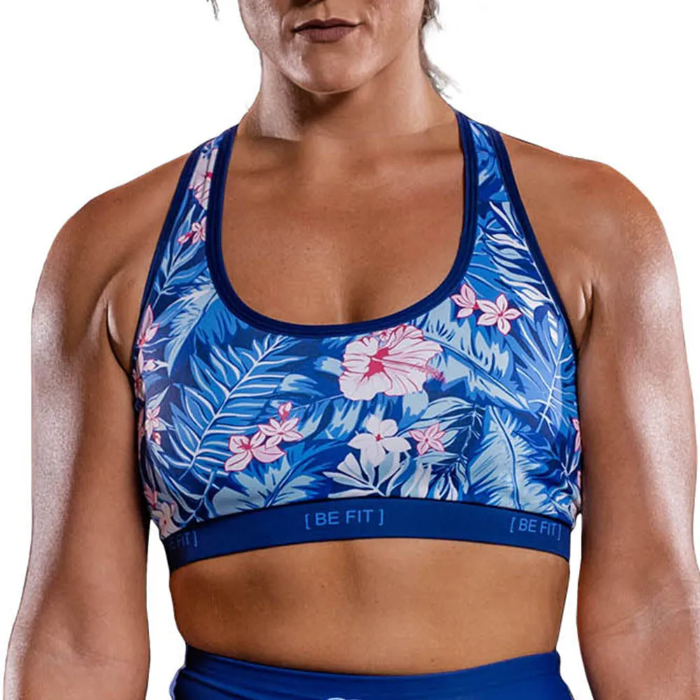 Women's Floral Print Racerback Sports Bra