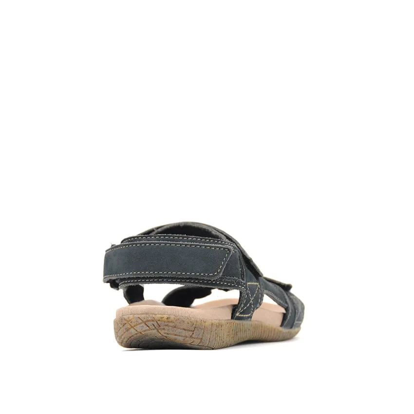 Ynigo Backstrap Men's Sandals - Navy Nubuck