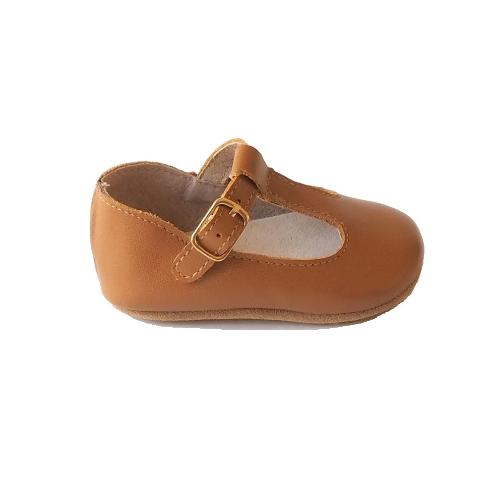 z Baby Toddler Shoes  Paris T-Bar Medium Brown